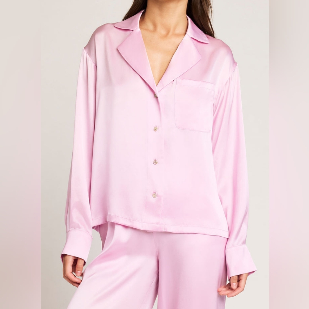Negative Underwear Eclipse Silk Shirt in babe